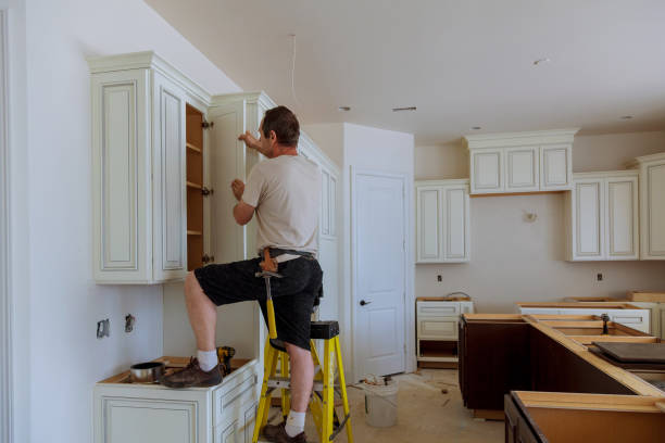 Open concept kitchen conversion in Bedford by JMT Kitchen Cabinet